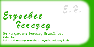 erzsebet herczeg business card